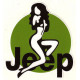  JEEP  Pin Up Sticker  UV 120mm x 95mm      