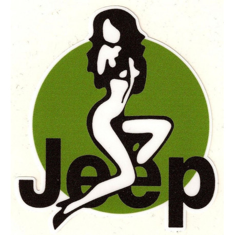  JEEP  Pin Up Sticker  UV 120mm x 95mm      