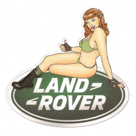  LAND ROVER Pin Up Sticker  UV 75mm x 75mm      