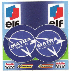 MATRA BIC  lighter lamined sticker  68mm x 65mm