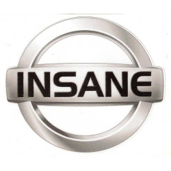  NISSAN INSANE Sticker UV 75mm      