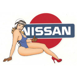NISSAN left Pin Up Sticker gauche 