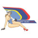 PEUGEOT TALBOT SPORT right Pin Up laminated decal