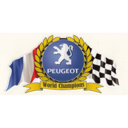  PEUGEOT  Worl Champion Sticker 175mm x 75mm                          