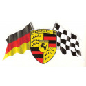 PORSCHE flags laminated decal