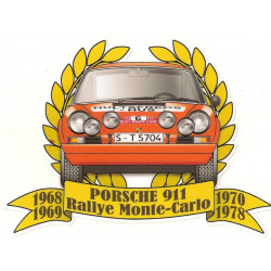  PORSCHE 911 Monte-Carlo Sticker 120mm x 80mm                           