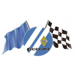 GORDINI RENAULT Flag Sticker 120mm x 60mm                           