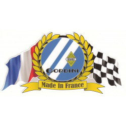 GORDINI RENAULT Flag Sticker 120mm x 60mm                           