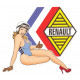 GORDINI RENAULT Pin Up Sticker UV 150mm x 150mm                                                   