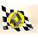 R5 Turbo  flag left laminated decal