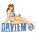 SAVIEM Pin Up Sticker