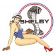 SHELBY COBRA right Pin Up Laminated decal