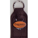 TRIUMPH moto Key fobs, porte cles email cuir 