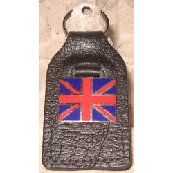 UK Flag Key fobs, porte cles email cuir 