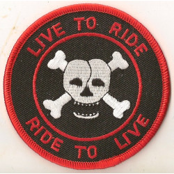 Ecusson tissus "Live to ride"