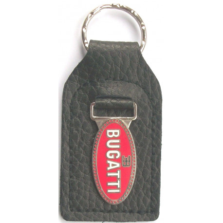 BUGATTI porte cles email cuir 