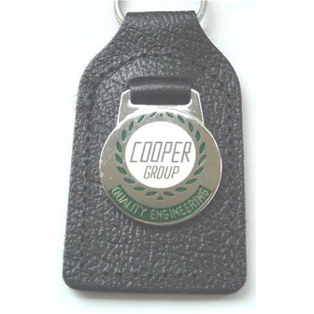 COOPER porte cles email cuir 