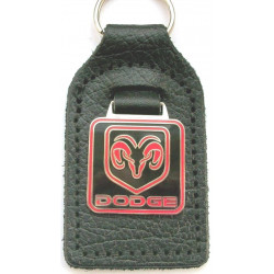 DODGE  porte cles email cuir 
