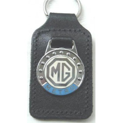 MG  porte cles email cuir 