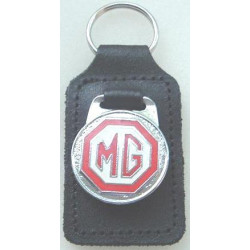 MG   porte cles email cuir 