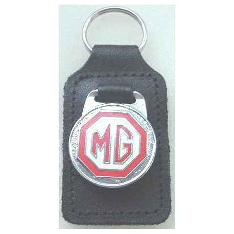 MG   porte cles email cuir 