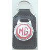 MG   porte cles email cuir 
