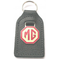 MG   porte cles email cuir 