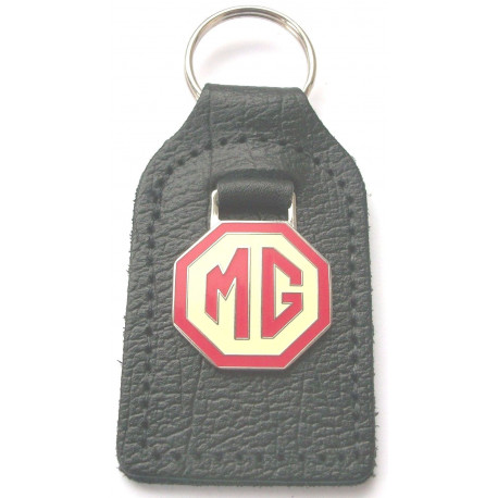 MG   porte cles email cuir 