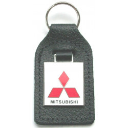 MITSUBISHI porte cles email cuir 