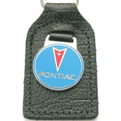 PONTIAC porte cles email cuir 