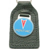 PONTIAC porte cles email cuir 