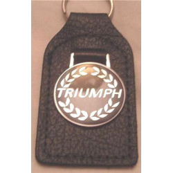 TRIUMPH black LEATHER KEYRING