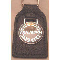 TRIUMPH black LEATHER KEYRING