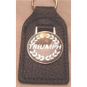 TRIUMPH black LEATHER KEYRING