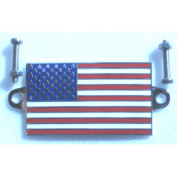  USA Plaque émail à visser 50mm x 30mm