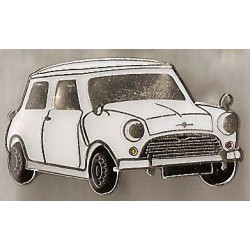 AUSTIN mini bleu badge