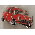 AUSTIN mini rouge badge 32mm x 18mm