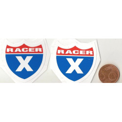 X RACER   Mini stickers "slot " 46mm x 46mm