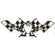 TAZ chequered laminated decal