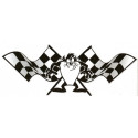 TAZ chequered laminated decal