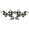 TAZ chequered laminated decal