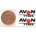 AVON TYRES MICRO stickers "slot " 25mm x 11mm