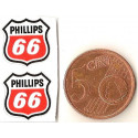 PHILLIPS "66" MICRO stickers "slot "  15mm x 13mm
