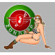 ZUNDAPP  left Pin Up laminated decal