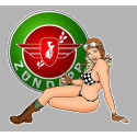 ZUNDAPP  left Pin Up laminated decal