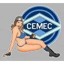 CEMEC  Pin Up droite Sticker vinyle laminé