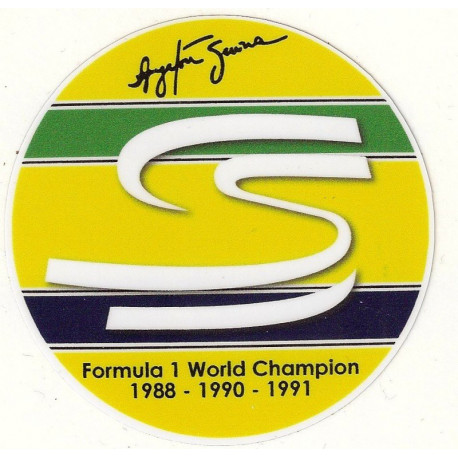 Ayrton SENNA " World F1 " sticker