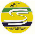 Ayrton SENNA  World Champion F1 laminated decal