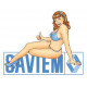  SAVIEM Pin Up Sticker UV 120mm x 97mm                                                   