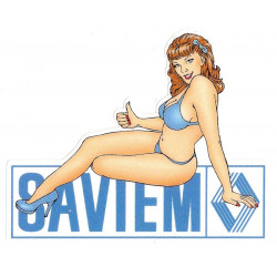 SAVIEM Pin Up Stickergauche